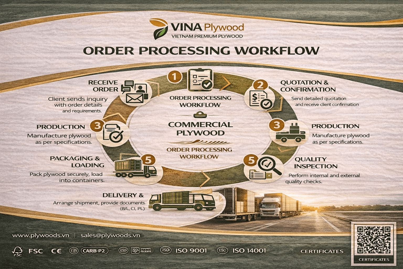 VINA Plywood order processing workflow